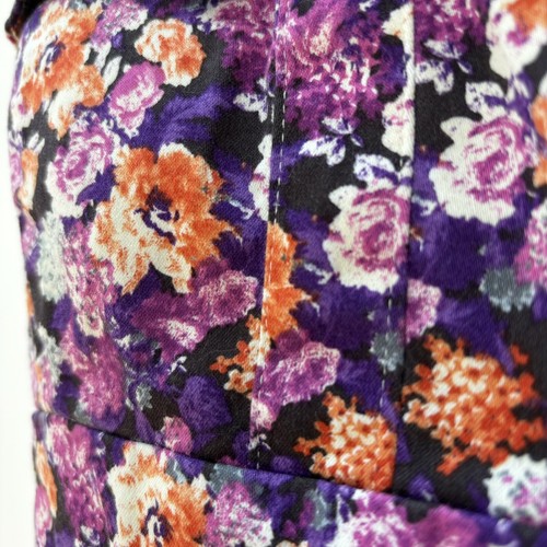 Vintage Women’s Sweetheart Dress IXII Small Floral Coquette Stretch Tie Made USA - Picture 9 of 15