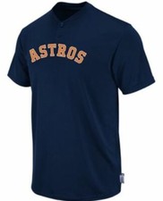 Majestic Two-Button Houston Astros Replica Youth Cool Base Jersey SZ YLG (R28)