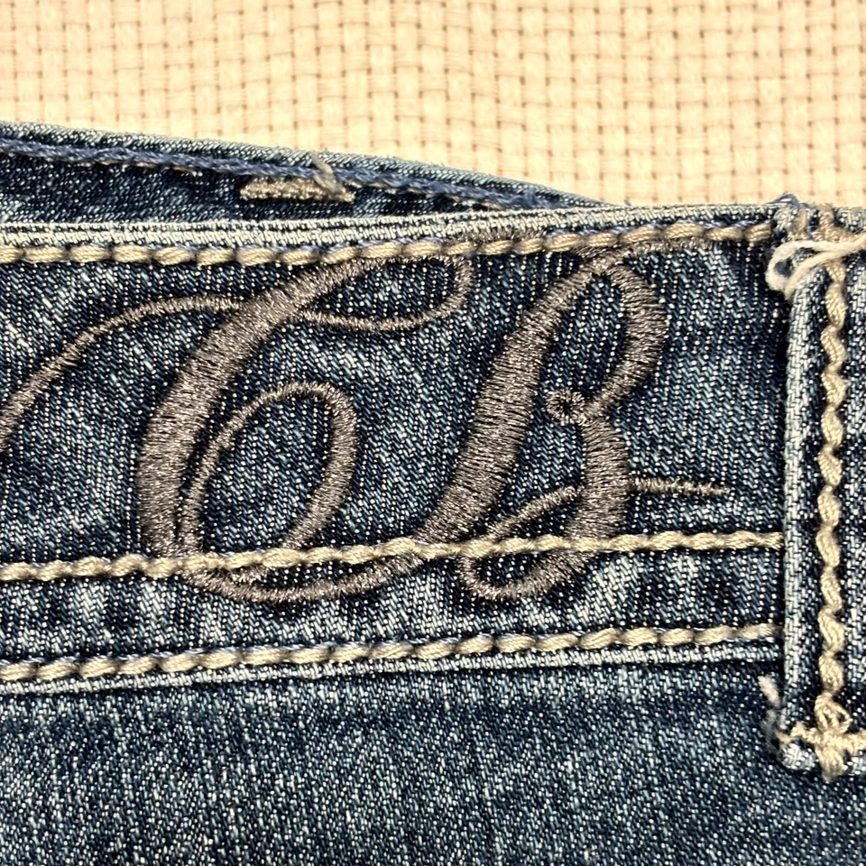 Code Bleu Jeans Womens 12 Blue Denim Cotton Stretch 5 Pockets Classic Zip Fly - Image 3 of 4