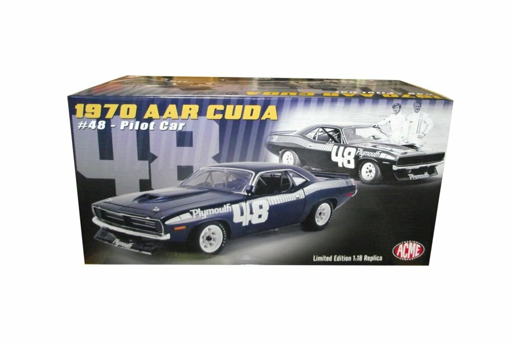 1970 PLYMOUTH BARRACUDA AAR 'CUDA #48 PILOT CAR 1/18 scale DIECAST