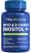 Inositol Supplement Myo-Inositol  D-Chiro Inositol 2000mg 40:1 Ratio 120 Caps