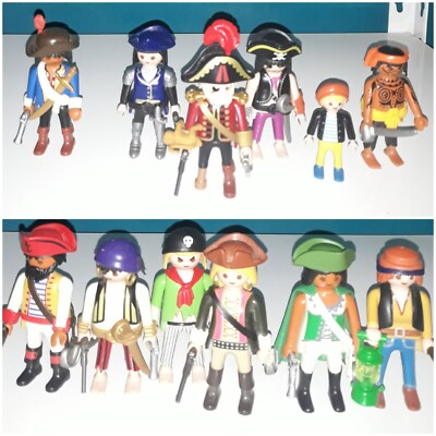 Lot De 12 Personnages Playmobil Pirates - Occasion Bon état
