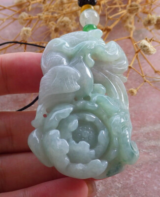 Video Certified Green Natural A Jade jadeite Pendant Phoenix