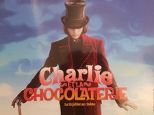 2005 PLV Charlie et la Chocolaterie Warner Bros Johnny DEPP 33x44 cm Affiche FR