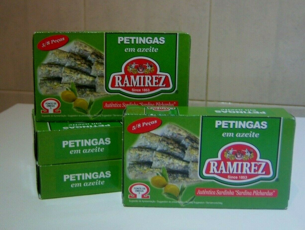 4 cans Portuguese Small Sardines in olive oil 90g RAMIREZ *Gourmet
