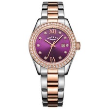Image of Rotary Ladies Two Tone Rose Gold Plated Bracelet Watch - usually £105