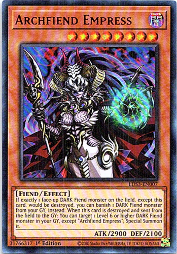Archfiend Empress Red LDS3-EN007 Yu-Gi-Oh Card Near Mint 1st Edition - Picture 1 of 1