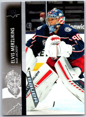 #ad Elvis Merzlikins 2021 22 Upper Deck #54 Columbus Blue Jackets $1.99
