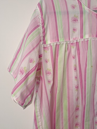 Size 22 Nightie Women's Pink Cotton Polyester Mix Lace Trim Comfortable Pretty - Picture 6 of 11