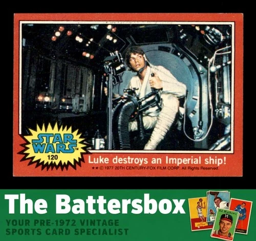 1977 Topps Star Wars #120 Luke destroys an Imperial ship   EXMT/EXMT+ X3734990