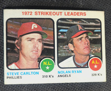 Sharp 1973 Topps #67 MLB Strikeout Leaders (Ryan/Carlton) Baseball Card- EX