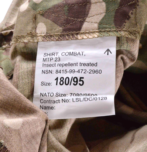 British Army Camo Military Jacket Combat MTP Shirt 180/95 Medium Tall Green - Bild 8 von 8