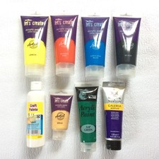 Acrylic paint pack – Mixed brands & colours - 5 new sealed & 3 barely used