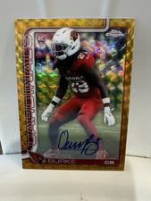 Denzel Burke 2025 Topps Chrome Gold Geometric Auto RC /50 #PHP-2 Cardinals