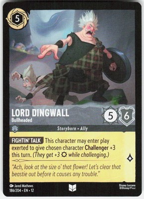 Lord Dingwall Bullheaded 186/204 Wilds Unknown Disney Lorcana