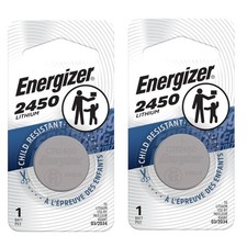 2 Energizer 2450 3V Lithium Coin Cell Batteries Exp 2036