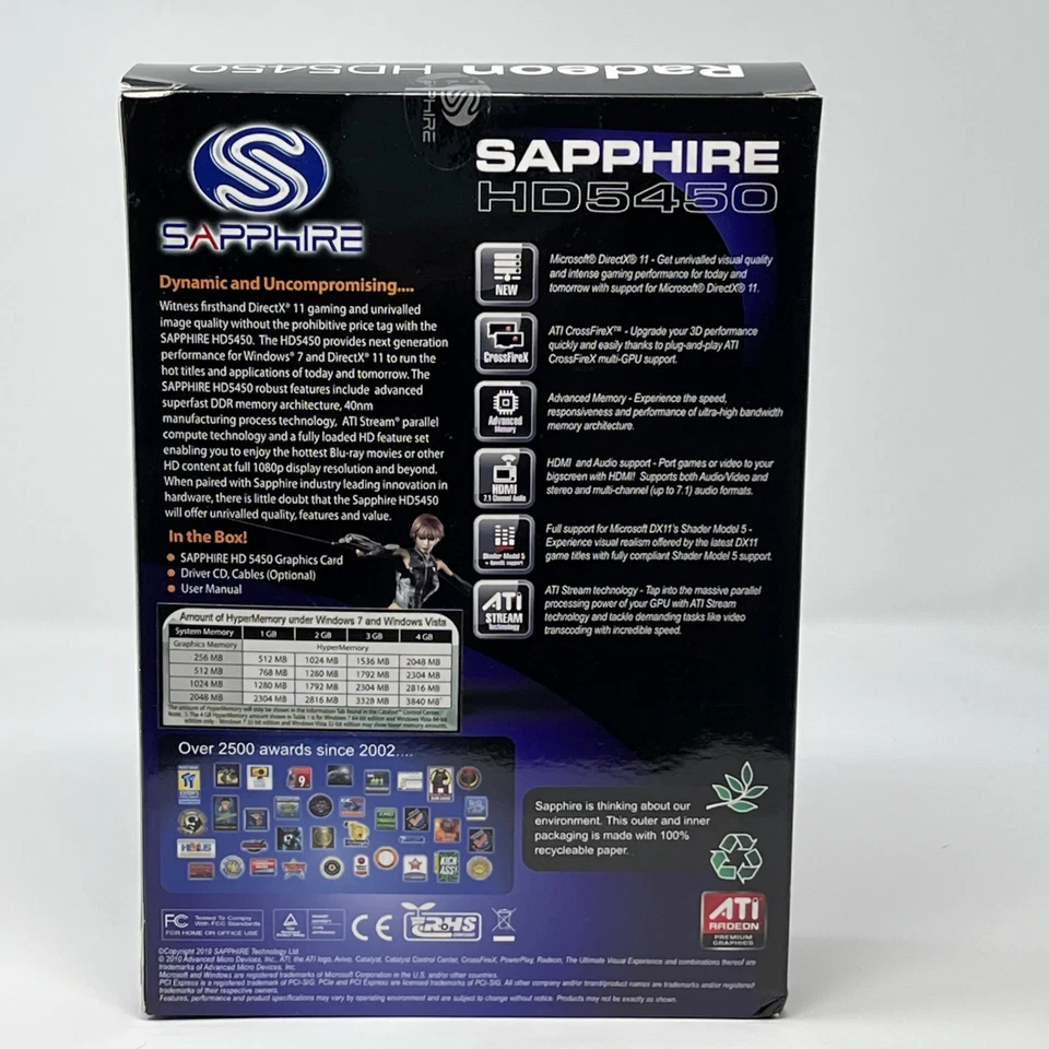 Sapphire ATI Radeon HD 5450 Graphics Video Card PCI-E 256 MB DDR3 - Image 2 of 2