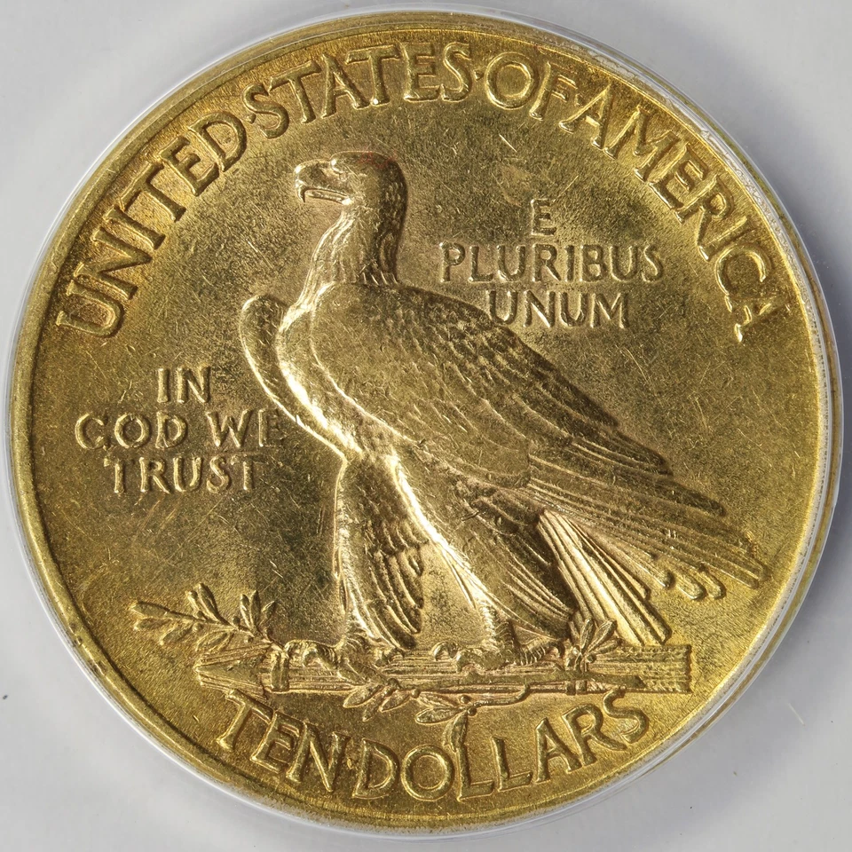 1912 $10 Indian Gold Eagle ANACS AU50 Details - Cleaned - Image 4 of 4