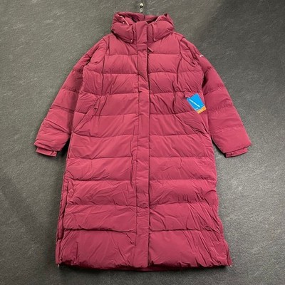 COLUMBIA Amaze Puff Long Hooded Jacket Women's Size 2XL Rich Wine