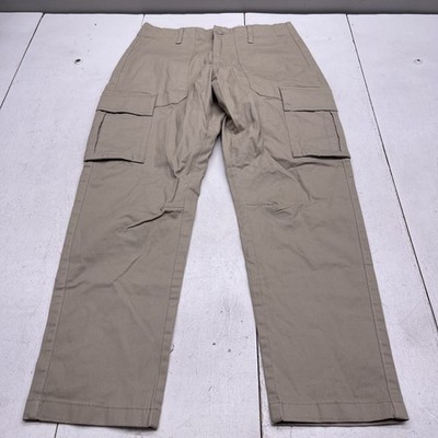 Celio Cargo Pants Mens 33x32 Beige Stretch Straight Leg Casual Travel Utility
