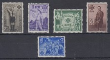 Romania 1935 accession to the throne of King Charles II  Mi. No. 484-88 Set complete **