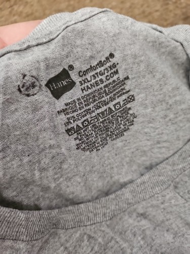 Großhandelsposten 30 Hanes T-Shirts leer ohne Etikett Tasche & nicht Herren/Erwachsene Größe 3XL - Bild 3 von 10