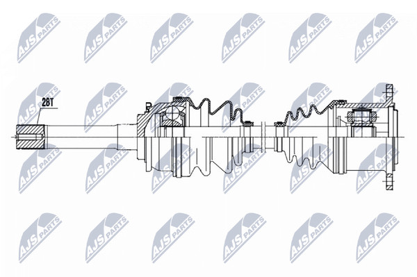 NTY Antriebswelle NPW-HY-640 FüR Hyundai Terracan HP Crdi 4WD-image