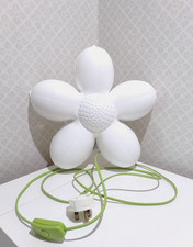 Vintage white Ikea flower wall light kids bedroom Smila Blooma - working