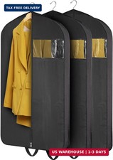 Garment Bags for Hanging Clothes 3-Pack - Travel Suit Closet Covers for Men and