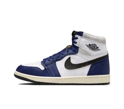 Size 13 Nike Air Jordan 1 Retro High Og Rare Air White Black Blue DZ5485-100