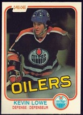 1981-82 OPC EDMONTON OILERS KEVIN LOWE ROOKIE CARD #117 NR-MINT/MINT. rookie card picture