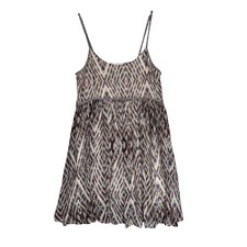 Free People Diamond Print Sheer Mini Dress Boho Festival Strappy boho cottage