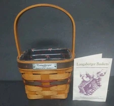 Longaberger 1993 Inaugural Basket  Woven with protector 
