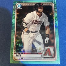 2020 Bowman Chrome Prospects Aqua Shimmer Refractor /125 Seth Beer #BCP-75 🔥