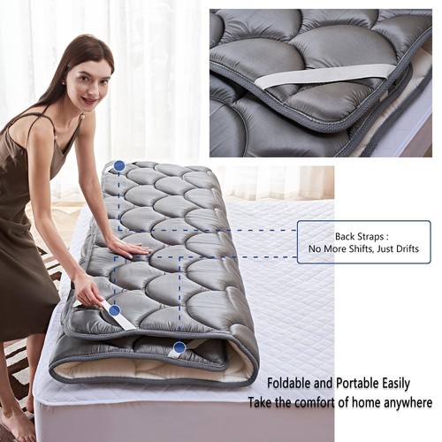 Mattress Topper King Size - Soft Foldable Memory Foam Mattress Pad - 2 Inch T... - Picture 4 of 6