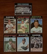 1971 TOPPS BASEBALL SERIES 1 124/132 HOF’S, STARS, RC’S 6 EX MT
