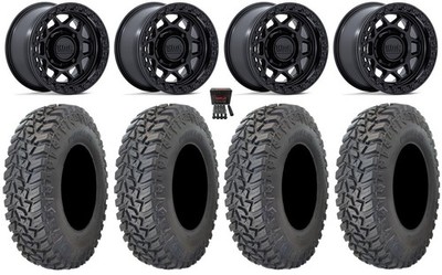KMC Torx Bdlk 15'' Wheels Bk +0mm 35'' Parallax Tires Ranger XP 9/1K