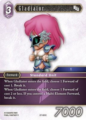 Near Mint FFTCG Gladiator  - 27-081C - Foil Journey of Discovery Final Fantasy T