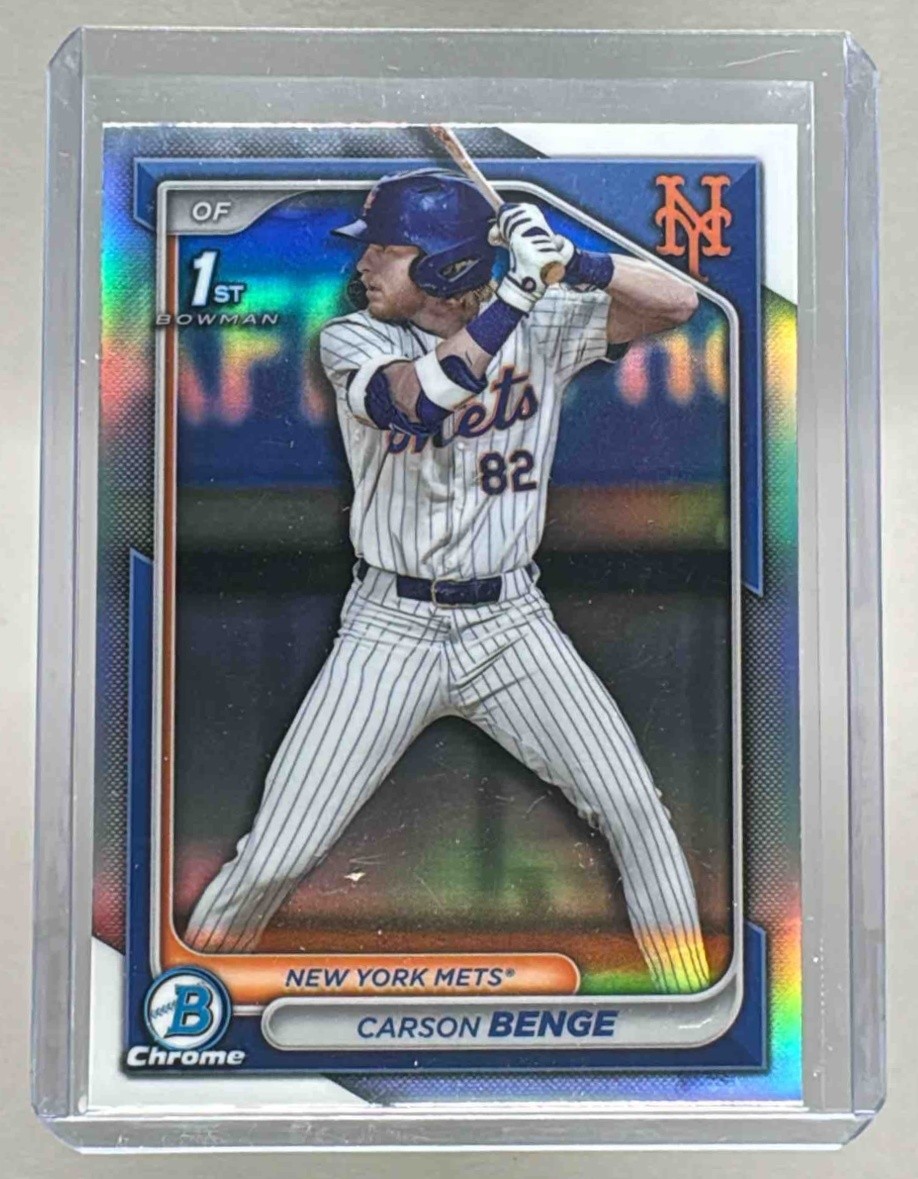 Carson Benge 2024 Bowman Chrome Draft #BDC-28 Refractor 1st RC B3