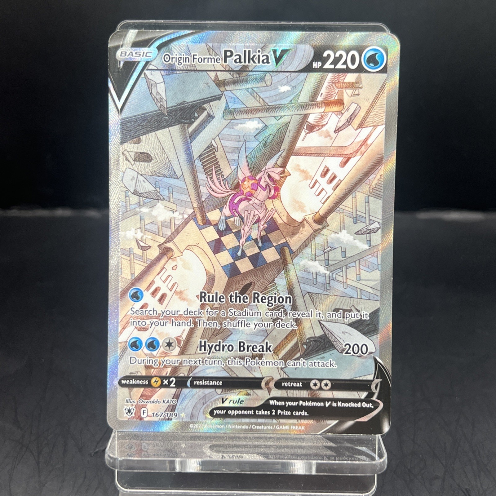 Origin Forme Palkia V 167/189 Alternate Full Art Astral Radiance Pokémon Card LP