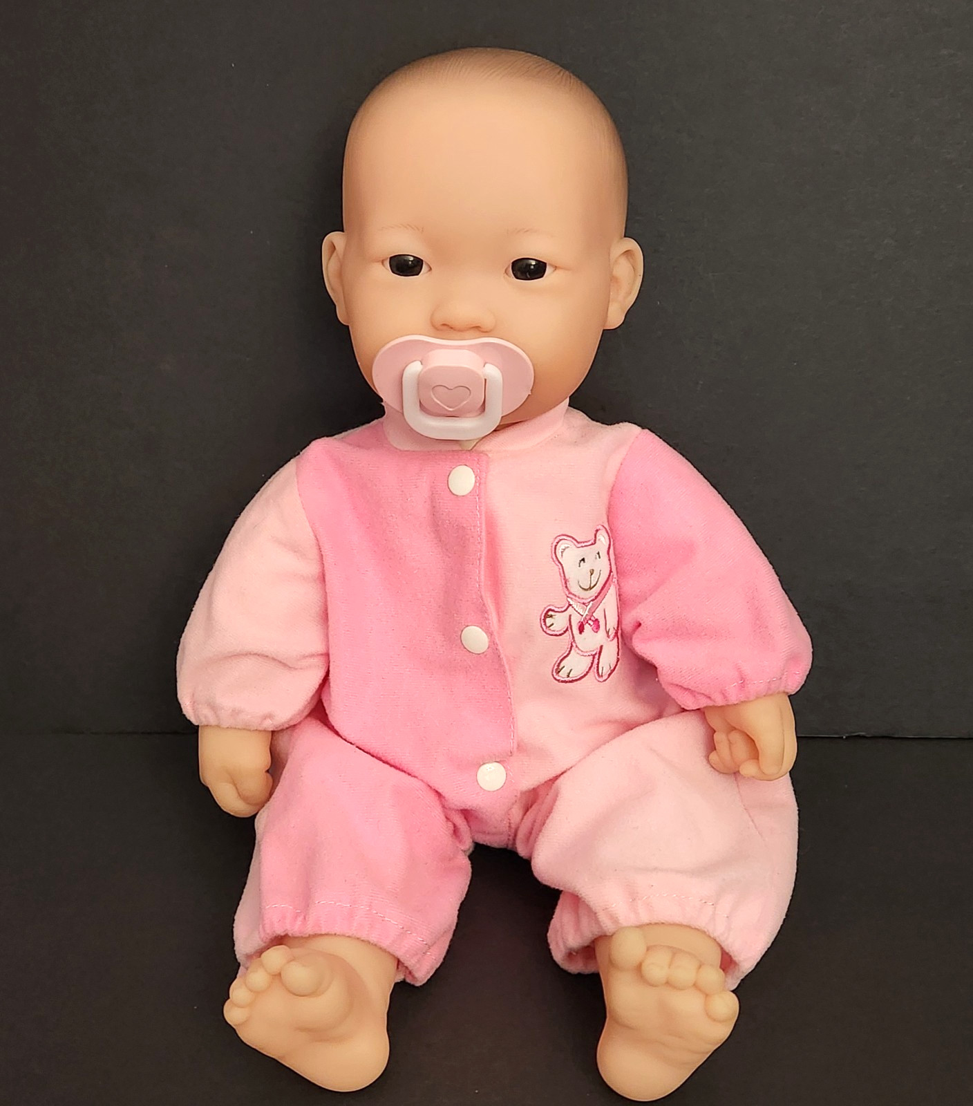 JC TOYS BERENGUER Asian 16" La Baby Doll Fabric/Vinyl Realis
