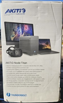 AKiTiO Node Titan Thunderbolt 3 eGPU Enclosure Built-In Power Supply Gray