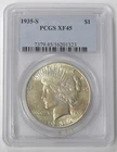 1935-S XF-45 PCGS PEACE DOLLAR, TONING ON COIN, SEE PICTURES