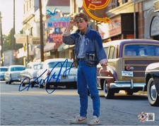 MICHAEL J. FOX SIGNED AUTOGRAPH 8X10 PHOTO BACK TO THE FUTURE MARTY MCFLY - BAS