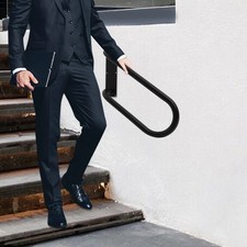 3 Steps Wall-mounted Handrail U-shape Safety Handle Hand Railing Grab Bars Right