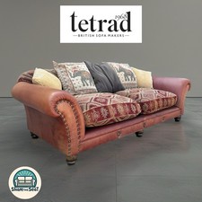 Tetrad Eastwood Grande 4 Seater Sofa 2.6m | Feather Cushions | Leather & Fabric