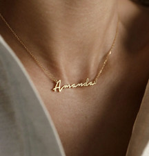 Personalized Nameplate Necklace, Stainless Steel Name Jewelry, Gift for Her