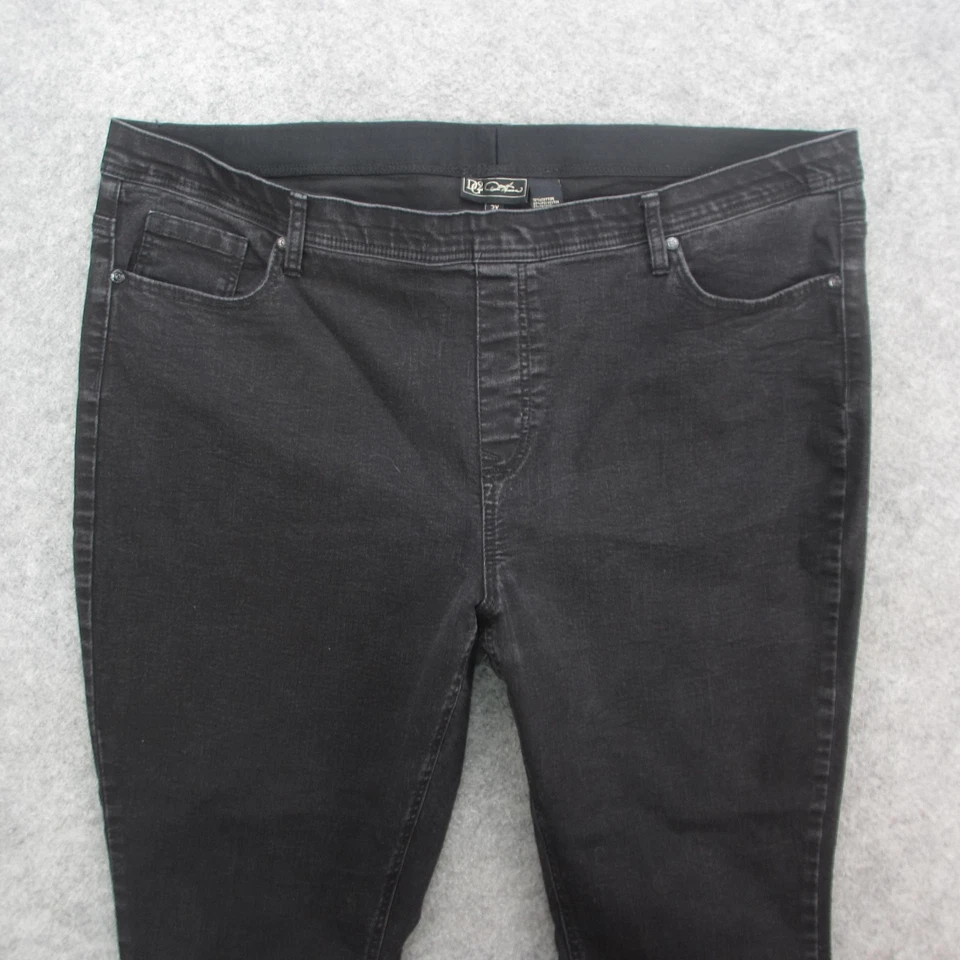 DG2 Jeans Womens 2XL Black Stretch Skinny Jeggings Denim High Rise Pants Jegging - Image 2 of 4
