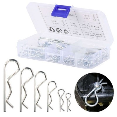 100pcs Mechanical Hitch Hair R Cotter Pin Tractor Clip Assortment Set Tool Kits