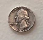 1957 Washington quarter circulated 90% silver